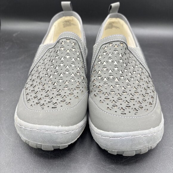 JBU by Jambu Shoes Womens 11 M Wildflower Moc Slip On Grey Vegan Casual - Picture 2 of 11